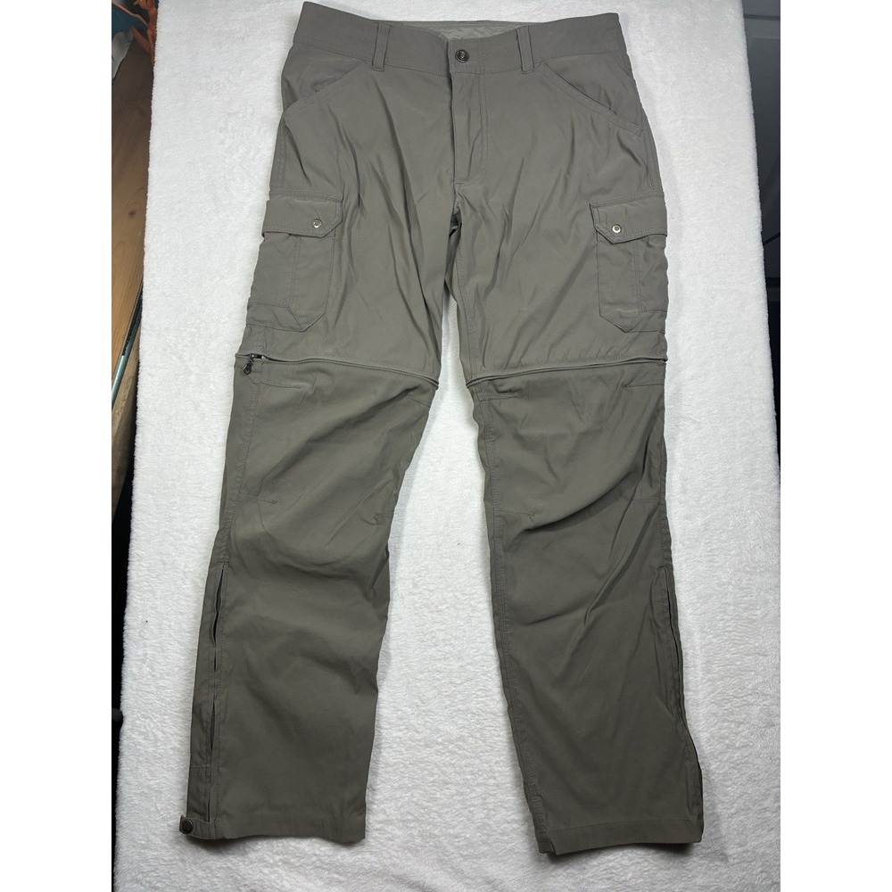 Kuhl Stealth Renegade Convertible Cargo Pants Tan Mens 34x32 Performance Hiking